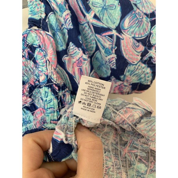 NWT Simply Southern Seashell Print 2-Piece Set Top & Skirt Blue/Pink- Size Large - Picture 6 of 14